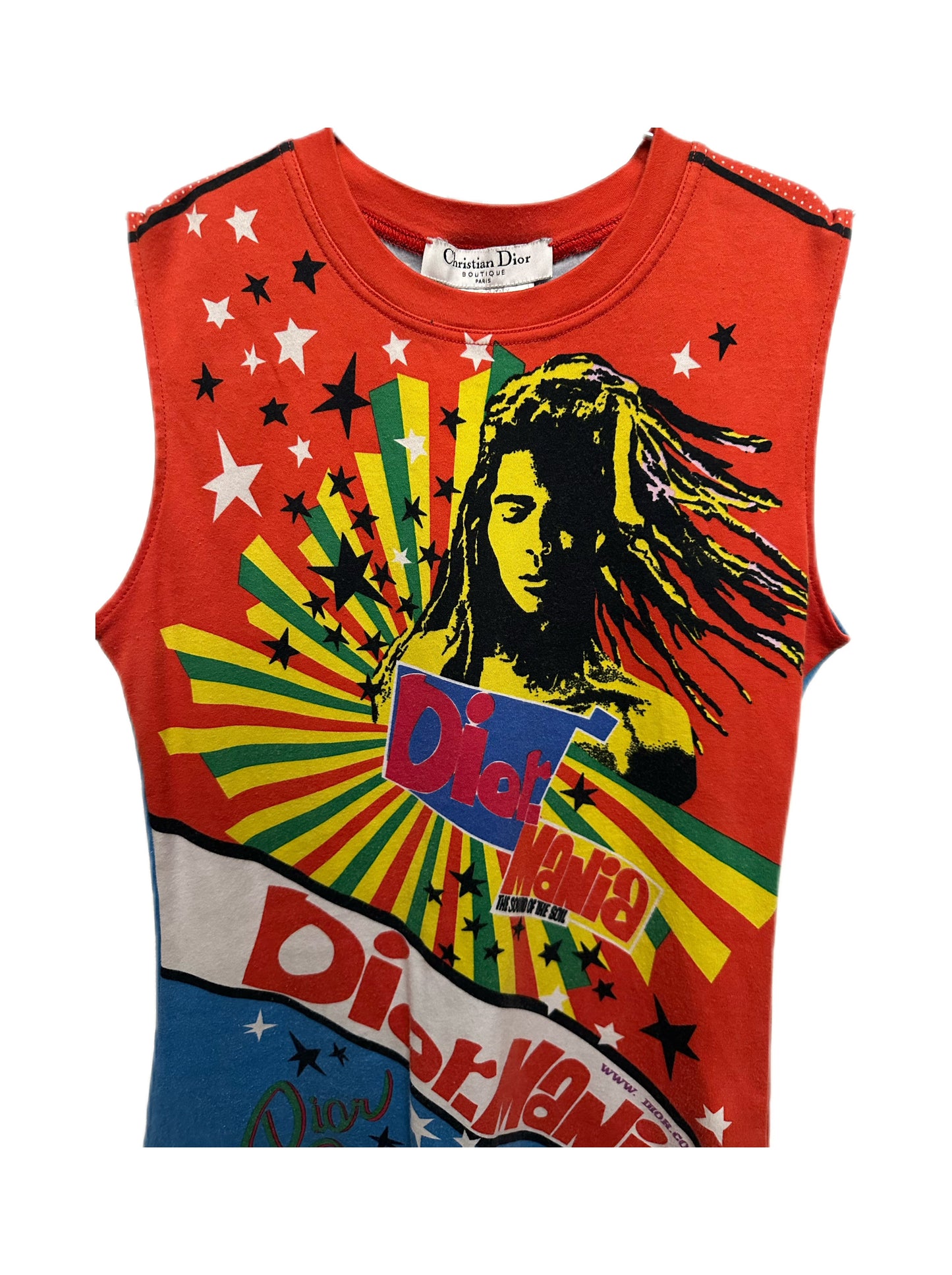 Christian Dior by John Galliano Y2K Bob Marley Print Tank Top