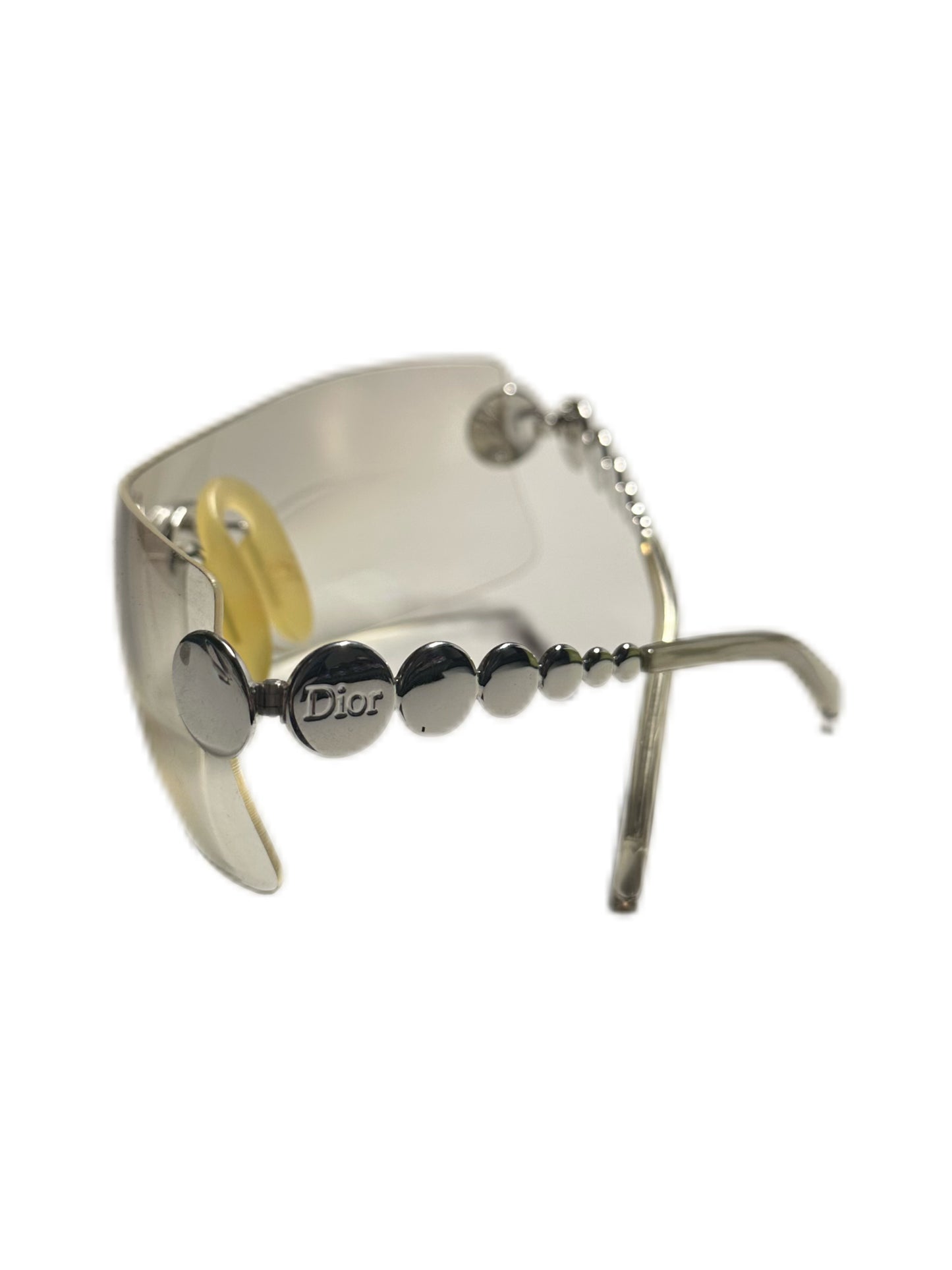 Christian Dior by John Galliano Y2K Futuristic Cyber Silver Sunglasses