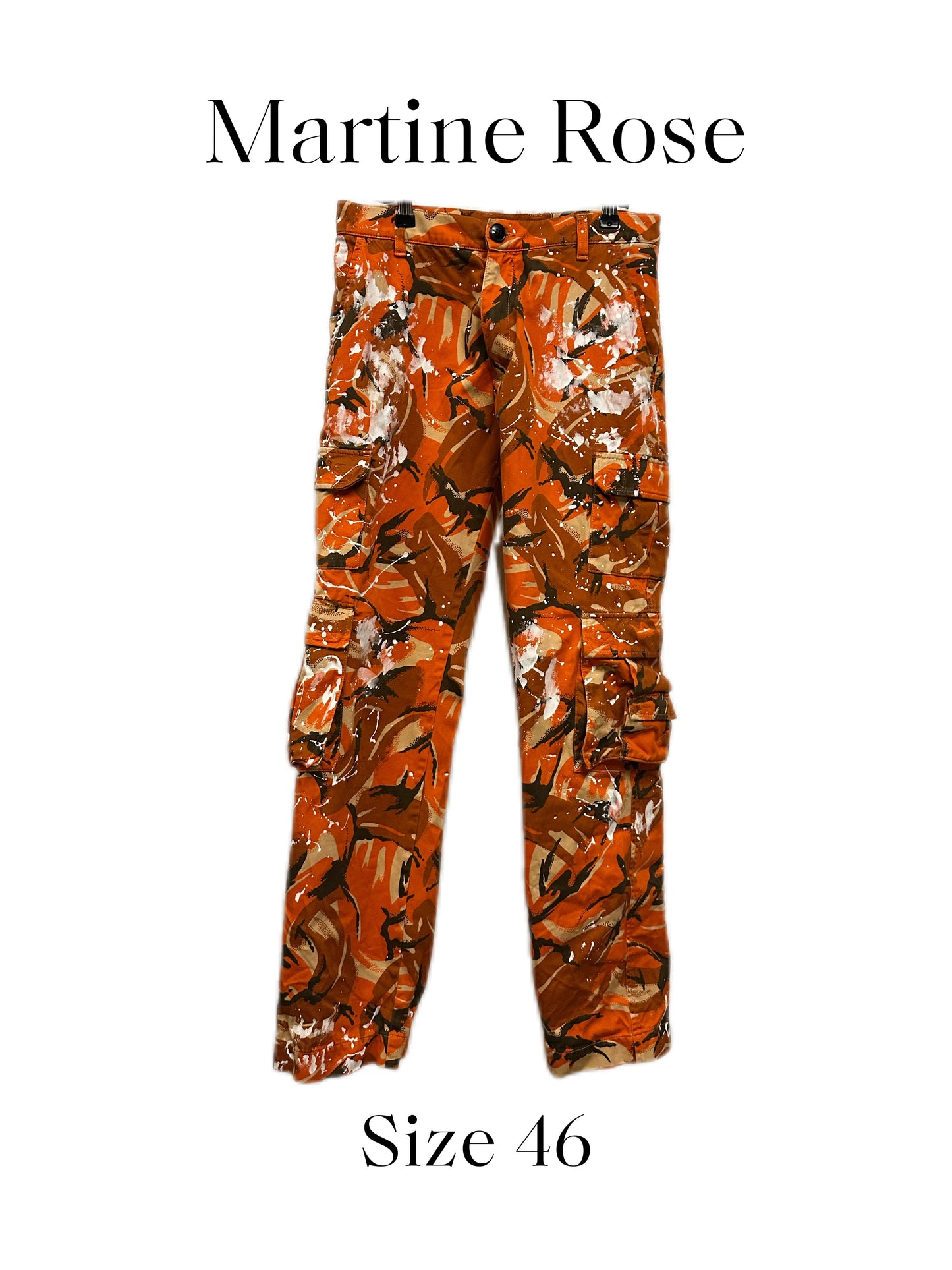 Martine Rose Camouflage-Printed Mid Rise Cargo Pants