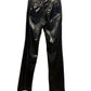 Ottolinger Black Shiny Surface Punk Drape Trousers