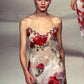 Blumarine Spring Summer 1997 Y2K Runway Rose Dress Double Layered Set