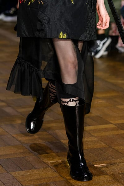 Simone Rocha Spring Summer 2017 Runway Black Shiny High Boots