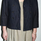 Comme Des Garcons Pedded Cotton Navy Stripes Jacket