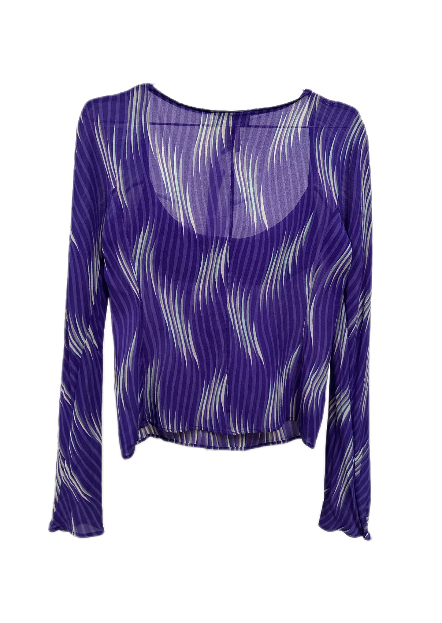 Gianni Versace Y2K Iconic Purple Silk Top