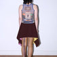 Jean Paul Gaultier 90s Television Print Vintage Runway Mesh Tank Top