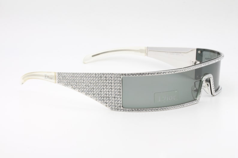 Christian Dior by John Galliano SWAROVSKI  Limited Edition silver Y2K punk sunglasses