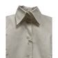 Gianfranco Ferre Vintage White Ballet Ruffles Tailored Blouse