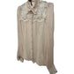 Dolce & Gabanna White Silk See-Through Lace Blouse