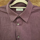 Calvin Klein Men's Burgundy Plain Cotton Shirt