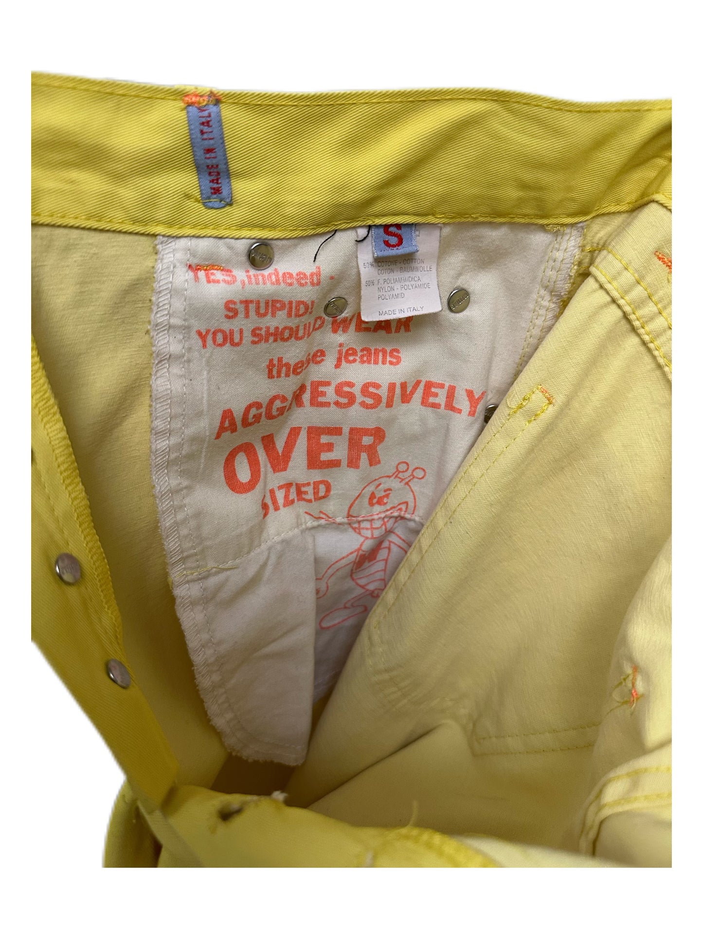 Walter Van Beirendonck Y2K Yellow Runway Trousers