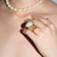 Yves Saint Laurent 80s Vintage Gold Ring