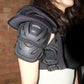 Customized Designer Remake Black Futuristic Motor Armour Shoulder Top