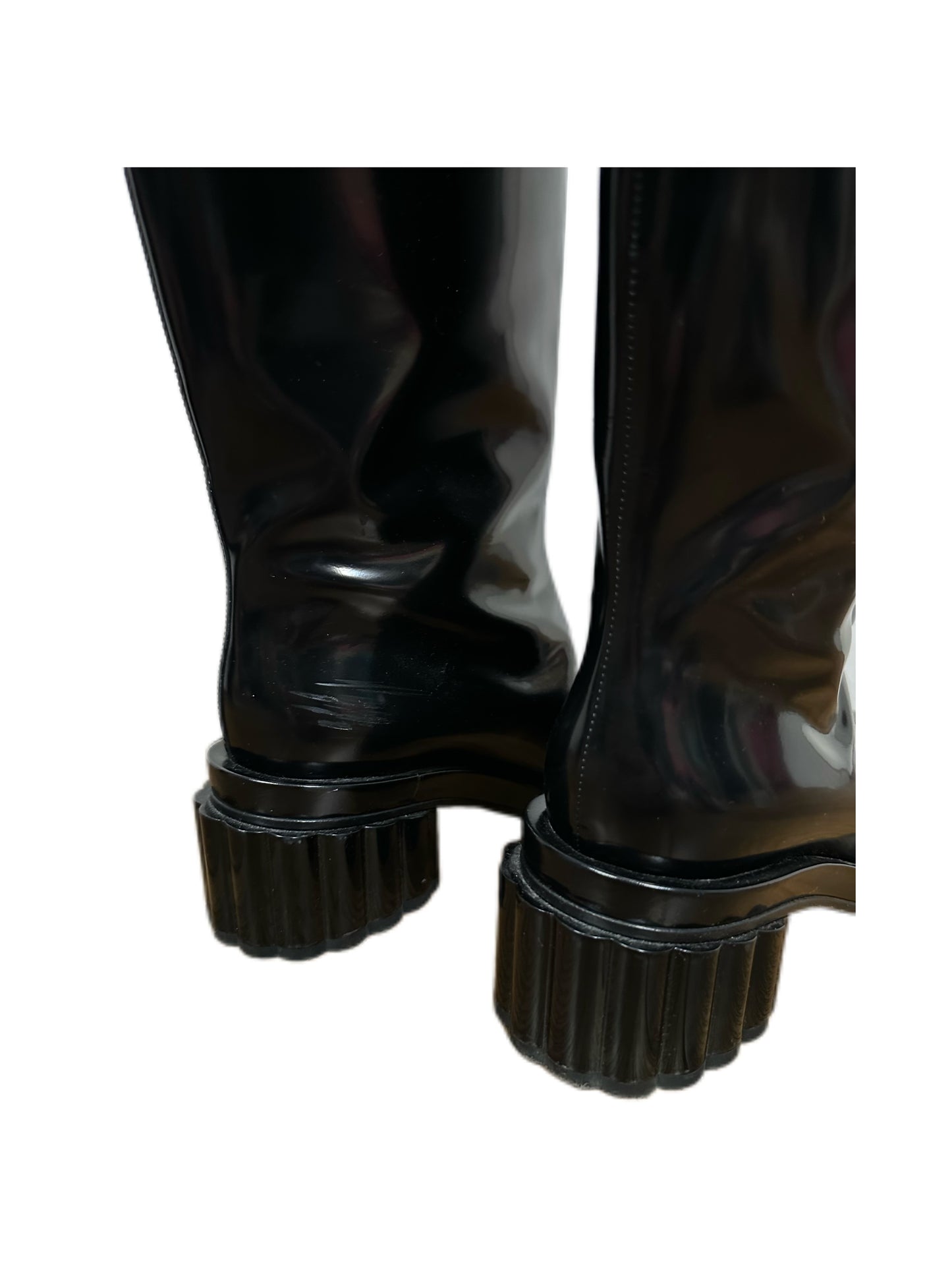 Simon Rocha Black Shiny High Boots