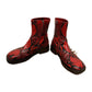 Marni Red Snake Print Leather Ankle Boots