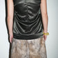 PE99Y YAN9 'Get Ready For Winter' Green Military Faux fur Satin Dress