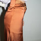 Versace Runway Bronze Silk Draping Skirt