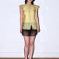 Jean Paul Gaultier Green Ruffles Short Sleeve Blouse