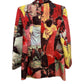 Moschino Couture 90s Runway Colorful Human Print Blazer Jacket