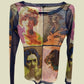 Jean Paul Gaultier Soleil SS 2002 Vintage “Portraits” Faces Mesh Top