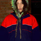 Balenciaga Men's Red and Navy Colour Block Down Ski Bomber Jacket