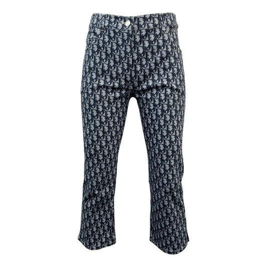 Christian Dior by Galliano 2002 Blue Monogram Capri Trousers