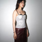 Dolce & Gabanna Y2K Runway Silver Jersey Corset