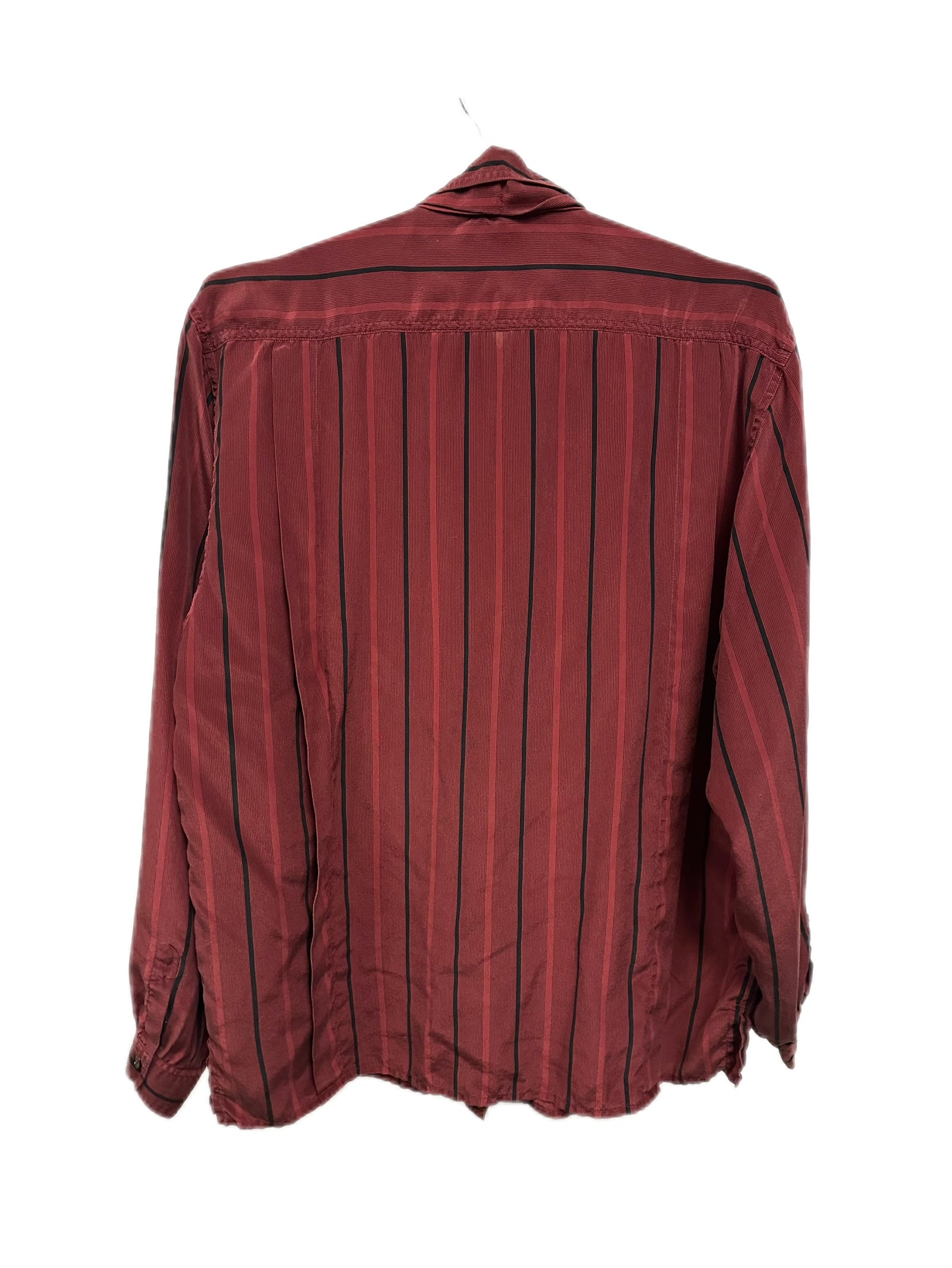 Gucci Vintage Red Stripe Elegant Bow Tie Blouse