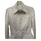 Gianfranco Ferre Vintage White Ballet Ruffles Tailored Blouse