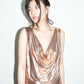 PE99Y YAN9 Metallic Bronze Silk Draping Jersey Tank Top