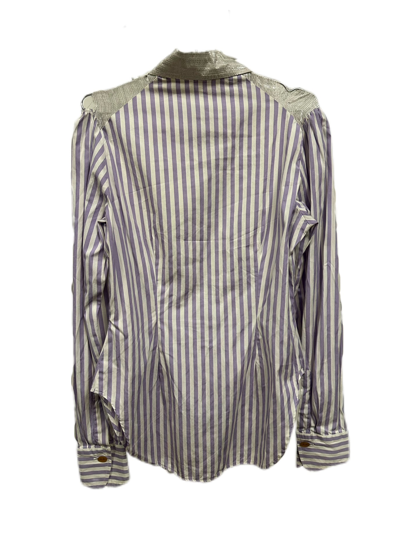 Vivienne Westwood Elegant Vintage 90s Purple Stripes Blouse