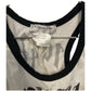 Christian Dior by John Galliano Y2K 2002 White and Black Gothic Punk Letters Runway Tank Top