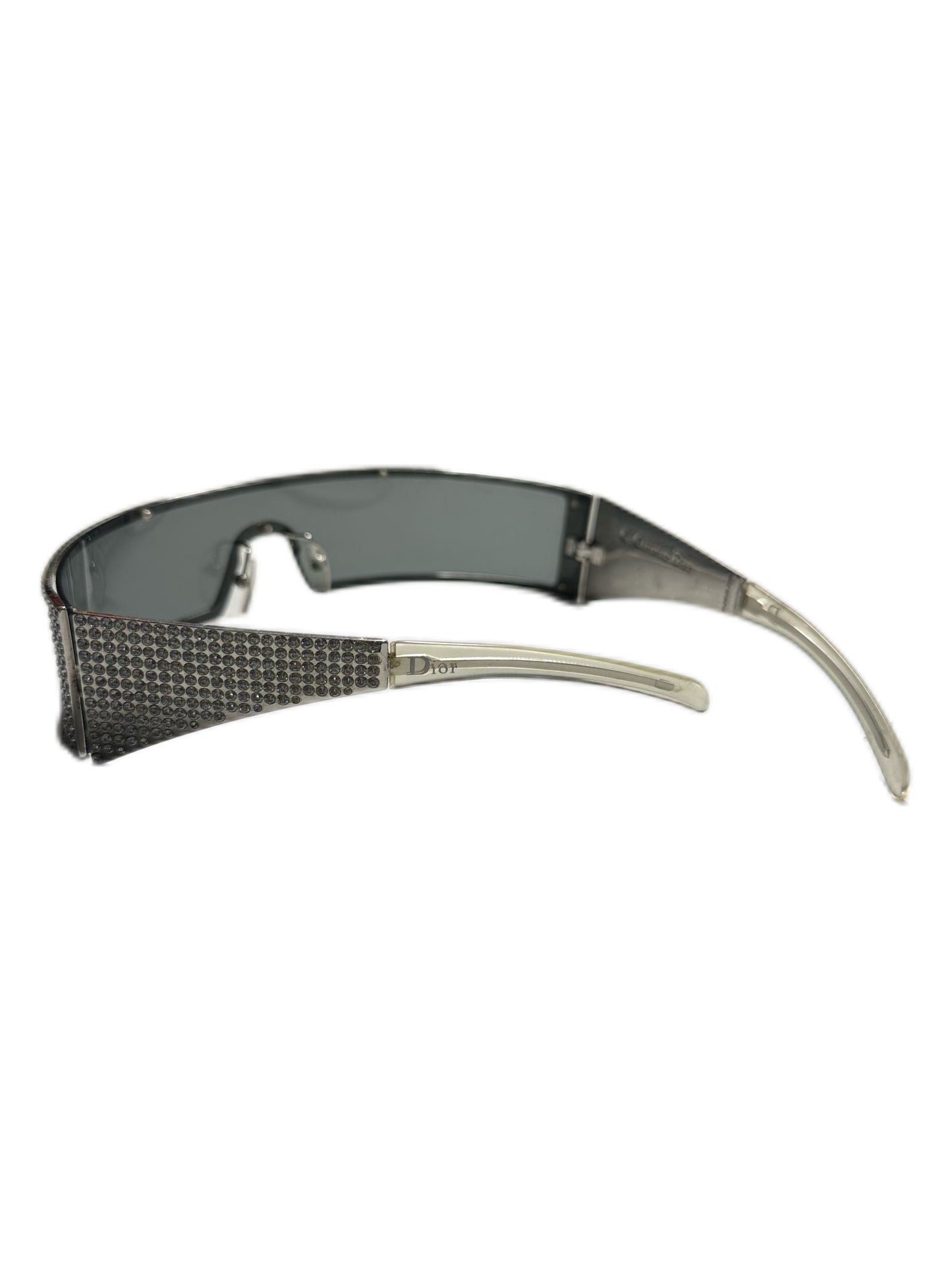 Christian Dior by John Galliano SWAROVSKI  Limited Edition silver Y2K punk sunglasses