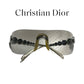 Christian Dior by John Galliano Y2K Futuristic Cyber Silver Sunglasses