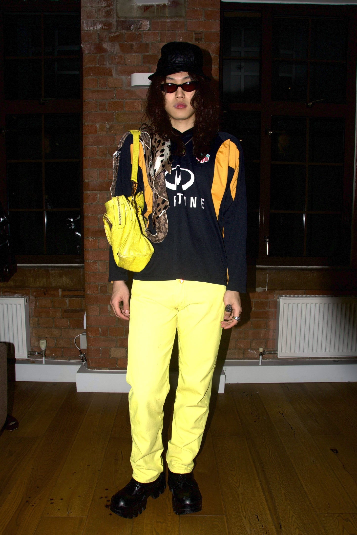 Walter Van Beirendonck Y2K Yellow Runway Trousers