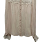 Dolce & Gabanna White Silk See-Through Lace Blouse