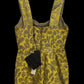 Prada Gold Pettern Luxury Textile Elegant A-Line Dress