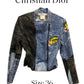 Christian Dior by John Galliano Denim Y2K Punk Print Double Zipper Jacket