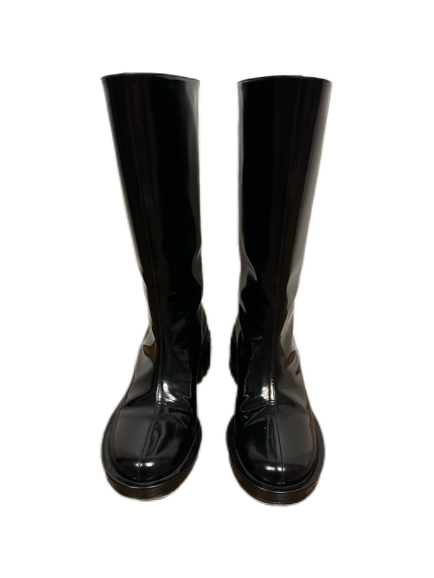 Simon Rocha Black Shiny High Boots