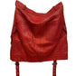 Christian Dior by John Galliano Y2K Punk Red Leather Bandage Skirt