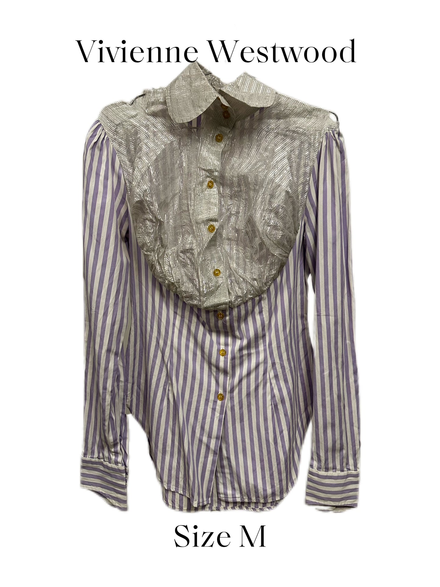 Vivienne Westwood Elegant Vintage 90s Purple Stripes Blouse