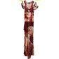 Jean Paul Gaultier Y2K Rare Goddess Print Maxi dress with Padded Shoulder Piece Set