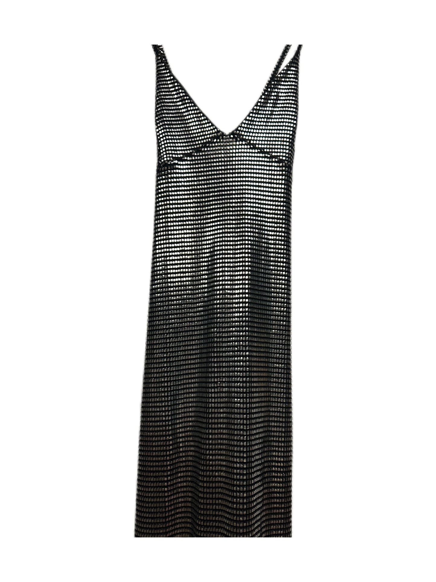 Paco Rabanne Y2K Archive Silver Metallic Mirror Chainmail Maxi Dress