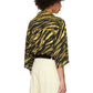 LU'U DAN  Black & Yellow Psychedelic Tiger Shirt