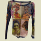 Jean Paul Gaultier Soleil SS 2002 Vintage “Portraits” Faces Mesh Top