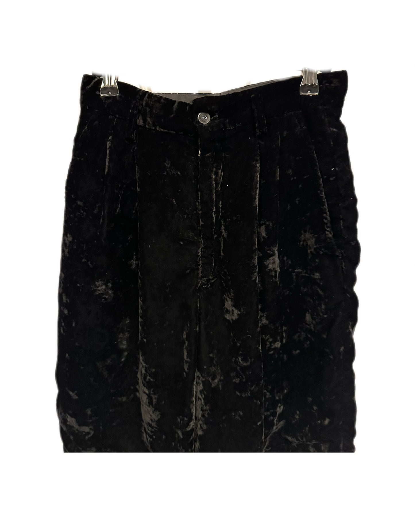 Comme Des Garcons Black Velvet Shorts