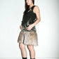 PE99Y YAN9 'Get Ready For Winter' Green Military Faux fur Satin Dress