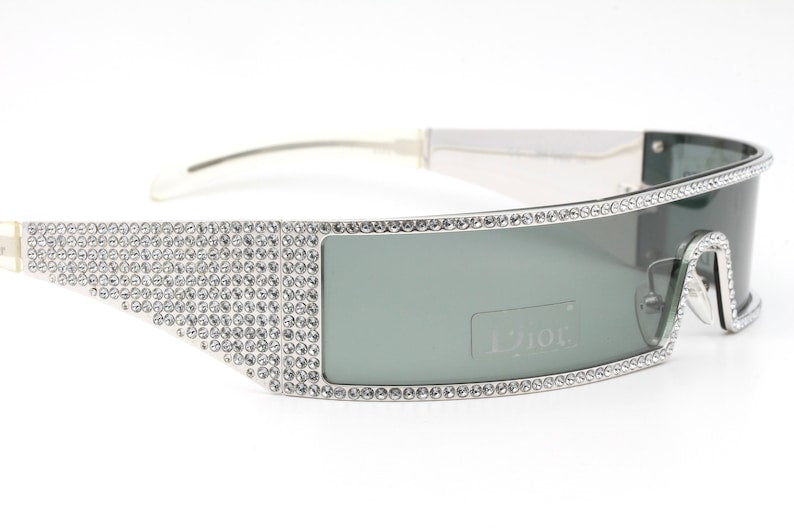 Christian Dior by John Galliano SWAROVSKI  Limited Edition silver Y2K punk sunglasses