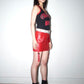 Christian Dior by John Galliano Y2K 2002 Red and Black Gothic Punk Letters Runway Tank Top