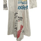 Marine Serre White Line Upcycled Print Maxi T-shirt Dress