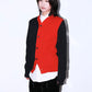 Comme Des Garcons Red and Black Asymmetrical Cardigan